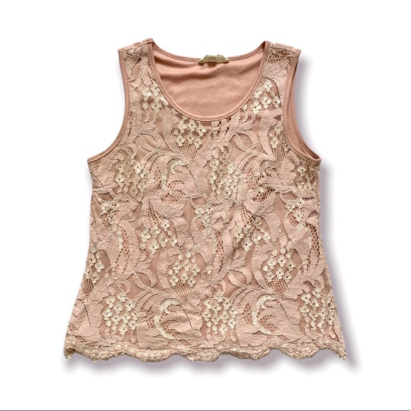 Luna Moon Lace Two Layered Tank Top - Picture 2 of 7